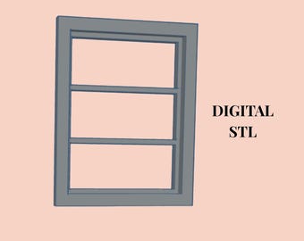 1:12 Maßstab Puppenhaus Fensterrahmen STL-Datei | 3D Druck (Digitaler Download)