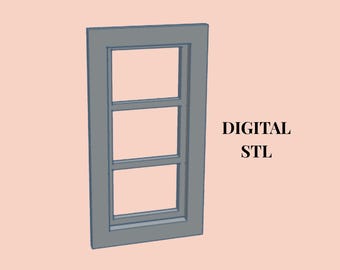 1:12 Maßstab Puppenhaus Fensterrahmen STL-Datei | Miniatur 3D Druck (Digitaler Download)