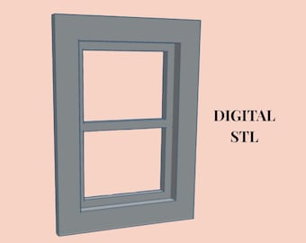 1:12 Maßstab Puppenhaus Fensterrahmen STL-Datei | Miniatur 3D Druck (Digitaler Download)