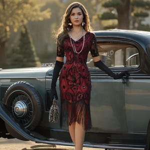 1920s Flapper Gatsby Dress, Vintage Evening Dress, Art Deco Retro Dress, Handmade Party Dress, Downton Abbey Dress, Elegant Flapper Dress