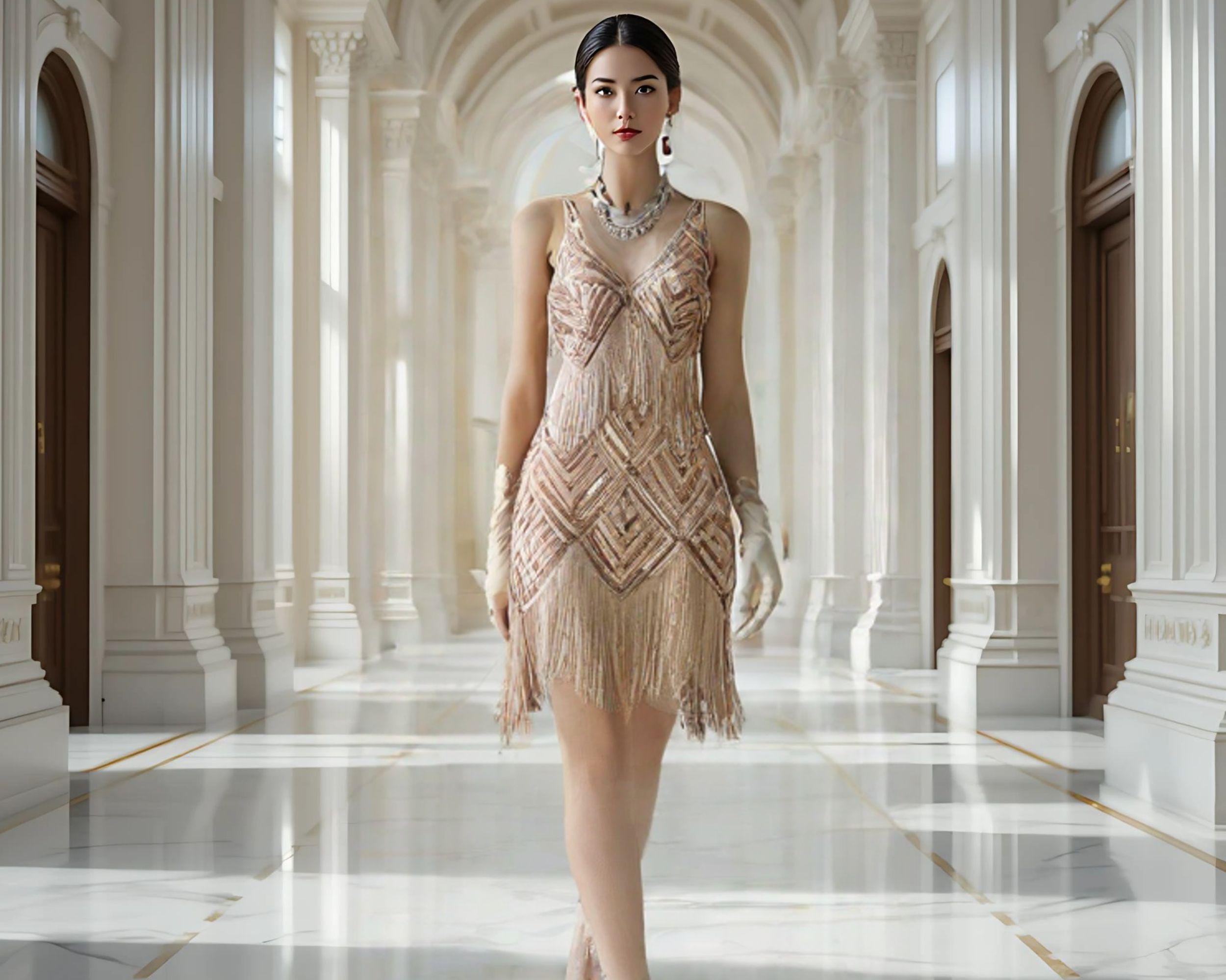 gold silk mini dress Vanita Rosa Midnight Dress Silk Short main image 1