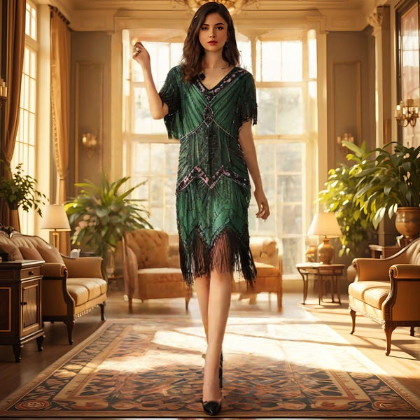 Vintage Irregular Collar Floral Dress