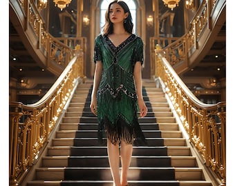 golden girl dress Lola + The Boys Golden Sequin Tier Dress, 2 main image 1