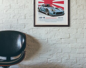 Mazda RX-7 Supercar Killer Poster, JDM Motorsport Art