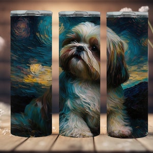 Shih Tzu 20 oz copo wrap arquivo png arquivo digital Shih Tzu download instantâneo sublimação presente para amante de cães