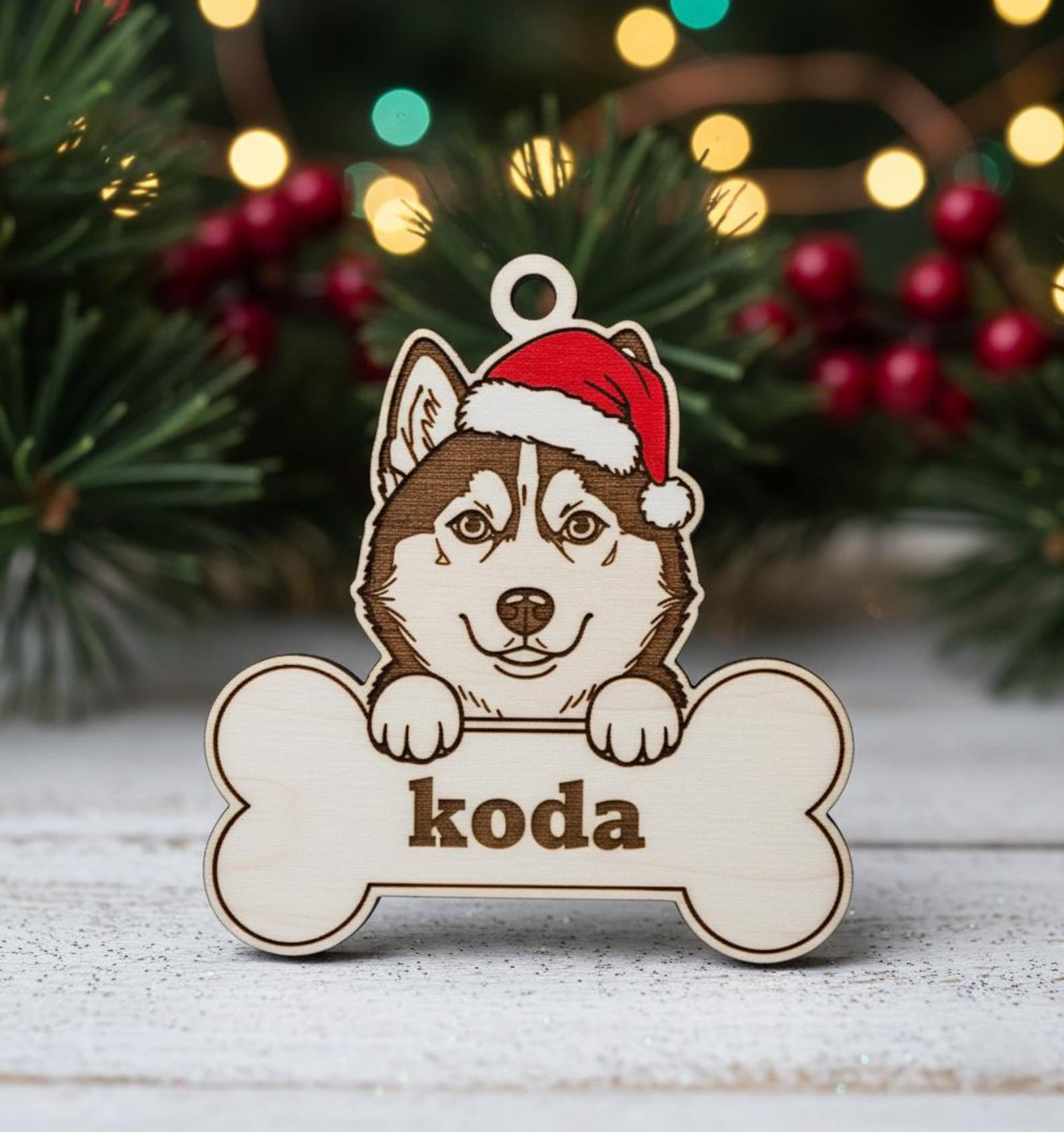 Dog Breed Christmas Ornament SVG Bundle – Personalized Pet Keychain ...