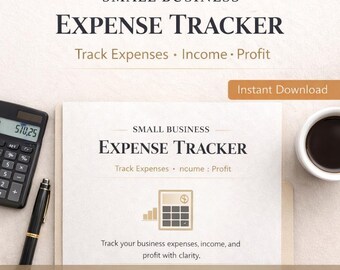 Small Business Expense Tracker Printable | Monthly Expense Log | Business Finance Planner | Etsy Seller Bookkeeping Sheet PDF