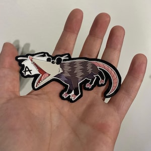 Opossum Aufkleber „A“.