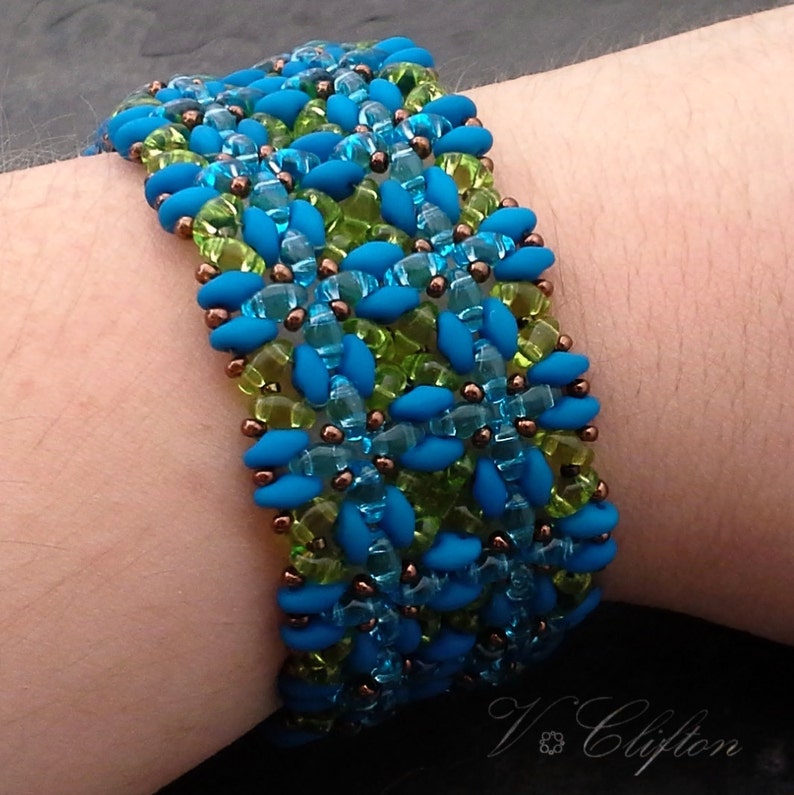 Bead Pattern Bead Weaving Tutorial Hortustwin Bead Cuff Etsy