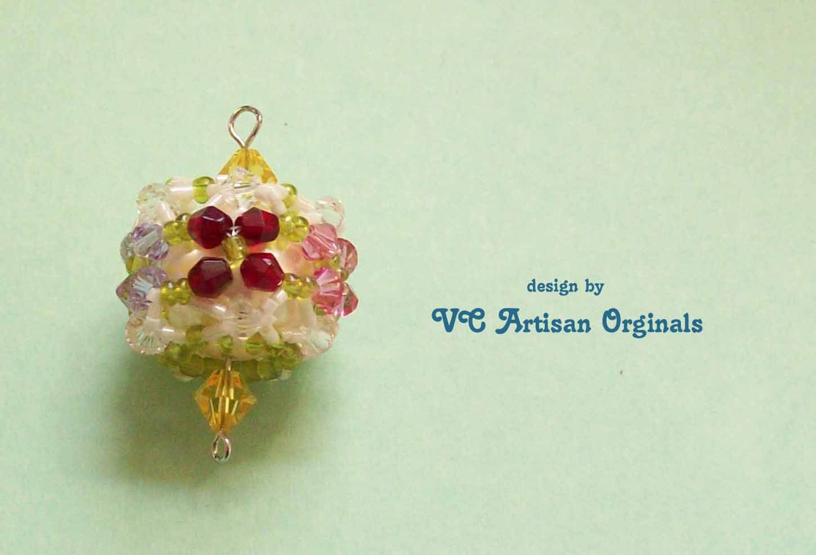 Crystal Beaded Bead Pattern. Bead Tutorial Beaded Ball Etsy