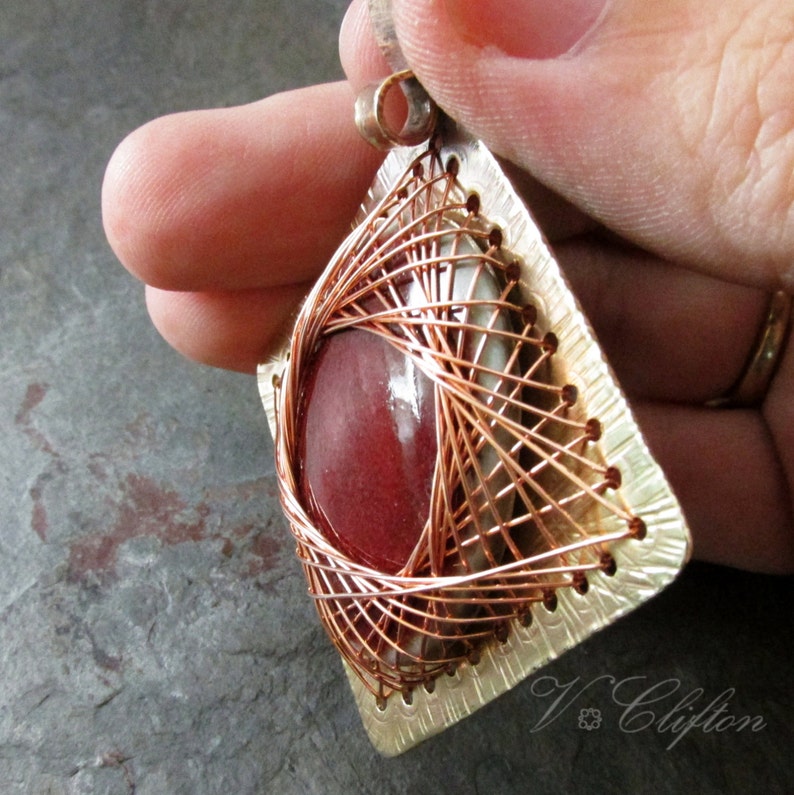 Metalsmithed and Wire String Art Pendant Tutorial Ensnared Etsy