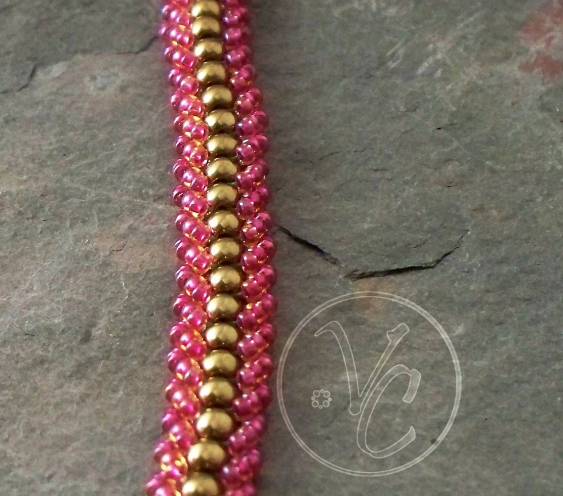 Beading Technique Tutorial Flat Spiral Stitch and Etsy