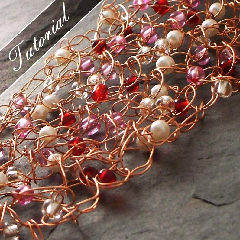 Jewelry Tutorial. Wire Crochet with Beads Step by Step Etsy