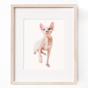 Cat Portraits, Watercolor Pet Portrait, Portraits custom, Cat Portrait From Photo, Pet Painting,  Pet Memorial Gift, Pet Loss Gift, Memorial