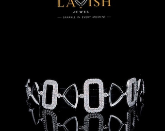 Bransoletka z diamentami ze srebra próby 925: Prism Royale Statement Jewelry