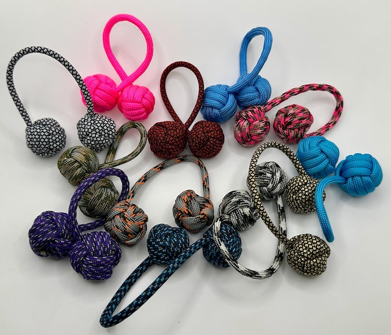 Paracord Begleri With Monkey's Fist Knot Ends - Custom Handmade to ...
