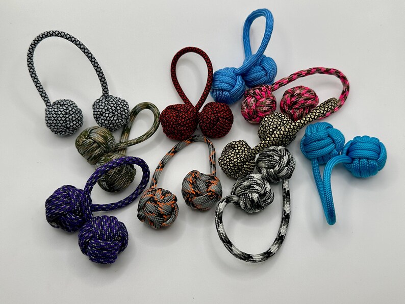 Paracord Begleri With Monkey's Fist Knot Ends - Custom Handmade to ...