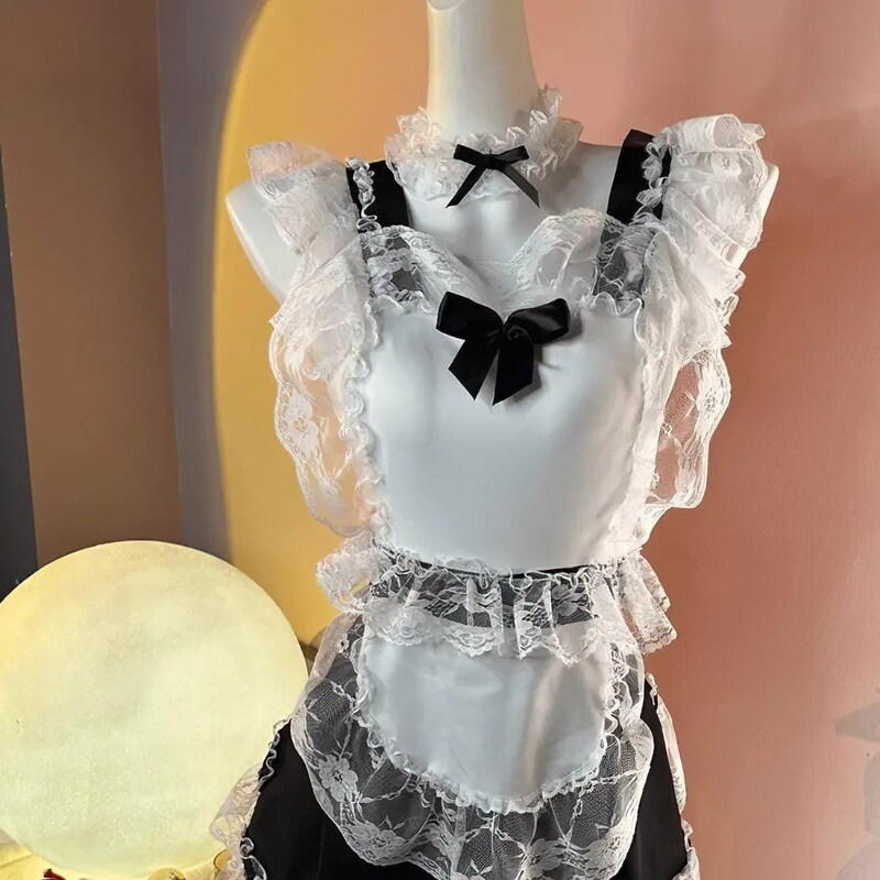 Victorian Maid Costume Blue and White main image 0