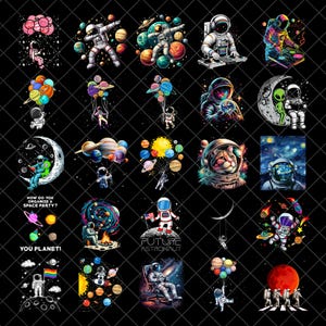 Astronaut Png Bundle, Astronaut With Rocket Svg, Spaceman Png, Astronaut Space Rocket Svg, Png, Svg, Jpg, Pdf, AI, Eps, Instant Download