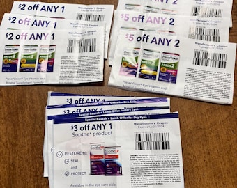 Cupones de descuento en Bausch + Lomb PreserVision AREDS 2 y SootheXP