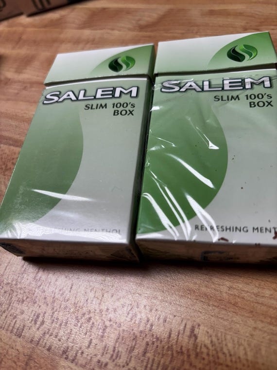 salem's cigarettes Lot of two (2) Salem EMPTY Cigarette Packs