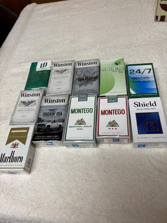 empty cigarette Collector Pack of 11 Empty Cigarette Packs (no Cigarettes)
