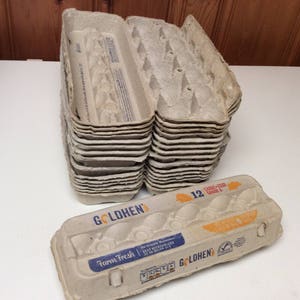 Plus de 12 boîtes d'oeufs propres recyclées et usagées Bar-B-Q/Hobby/Loisirs créatifs/Art/Rangement/Bijoux/Plantation/Volaille