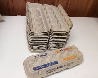 12+ Used Recycled Clean Egg Cartons Bar-B-Q/Hobby/Craft/Art/Storage/Jewelry/Planting/Poultry