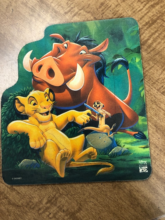 Tapis de souris interactif Disney vintage Le Roi Lion Simba et