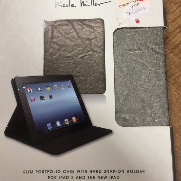 Nicole Miller Slim PortFolio Case & Stand for iPad2 New