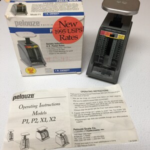 Vintage 1995 PELOUZE USA Mechanical Postal SCALE 1 Pfund x 100 g Tabletop