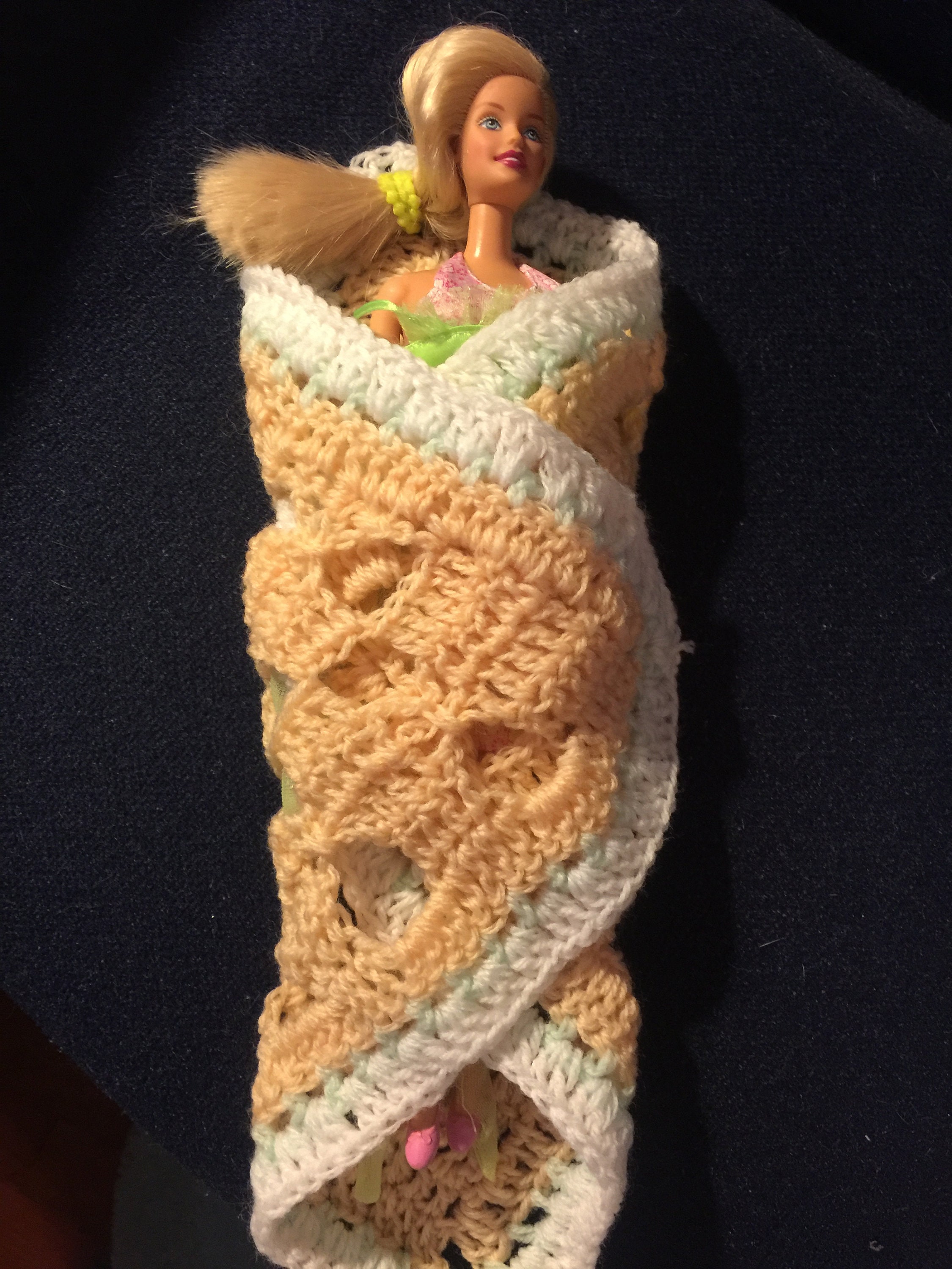 7 Handcrocheted Barbie Doll Afghan Throw Blanket for Mattel Etsy UK