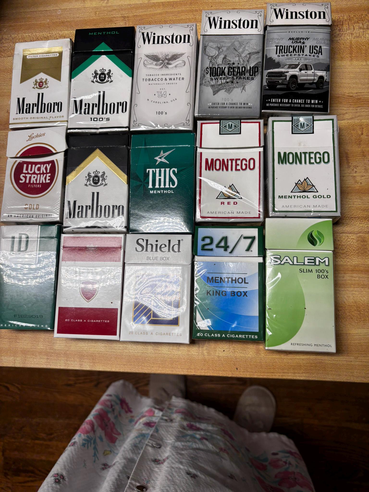 Collector Pack of 15 Empty Cigarette Packs (No Cigarettes)