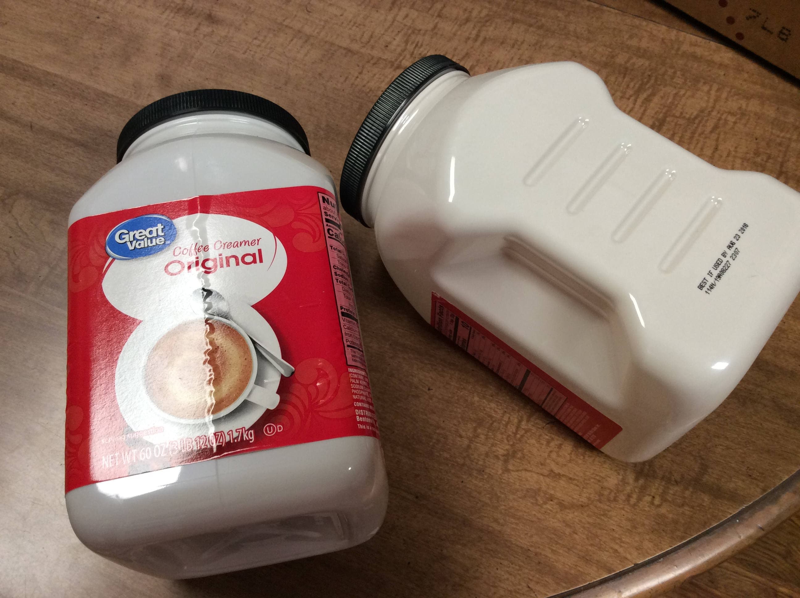 4 Empty Recycled 60 Oz Coffee Creamer Container Bottle Storage Etsy