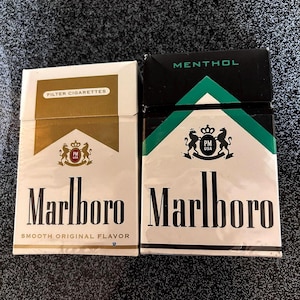 Set of Two (2) EMPTY Marlboro Collectible Cigarette Packs.  No Cigarettes!!!!