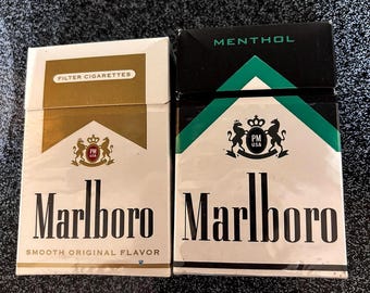 Set of Two (2) EMPTY Marlboro Collectible Cigarette Packs.  No Cigarettes!!!!