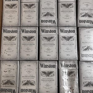 100 Winston Empty/no tobacco Cigarette flip top packs Boxes crafts art shipping