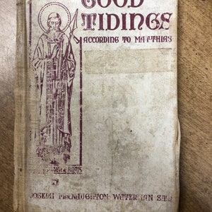 1937- Good Tidings - Crafts Paper Ephemera DIY Shabby Chic Scrapbooking