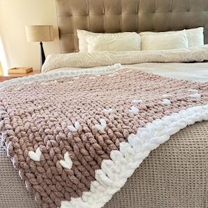 Baby Blanket, Chunky Blanket,  Hand Knit Blanket, Home decor, Gift idea