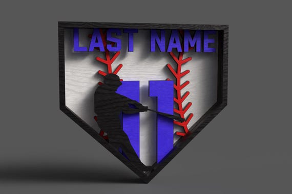 Baseball Layered Wall Art Files Custom Layered Baseball Laser cut file Baseball