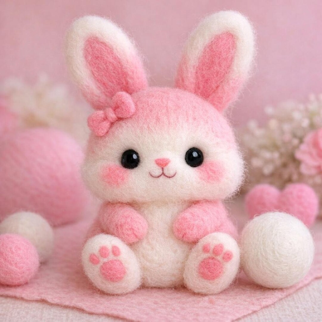 Needle Felted Bunny Pattern | PDF Tutorial, Instant Download, 12-page ...
