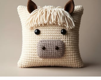 modern pillow covers Crochet Pattern |Crochet pillow cover horse shape|Amigurumi  step by step Cushion guide| Realistic Horse Plushie|