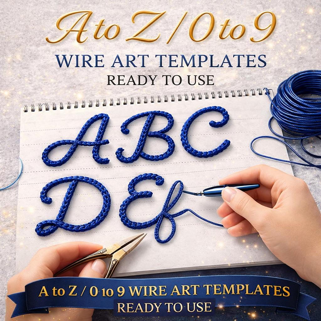 Wire Letterforms Wire Art Template Printable Letter A to Z,cursive Alphabet,birthday ...