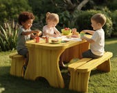 DIY Picnic Table Plan, 6-Foot Outdoor Bench, Modern Woodworking (PDF)