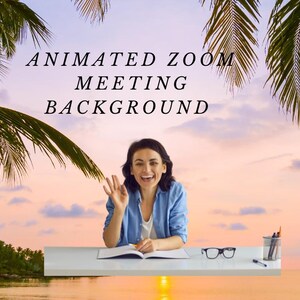 Animated Beach Background for Zoom Meetings - Instant Digital Download ...