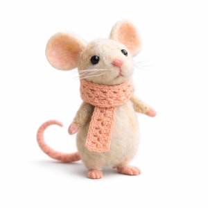 Gefilzte Maus muster|Kinderzimmer Deko Figur|Geschenk Tier gefilzt|Nadel gefilzt|Osterne Korbfüller|handgemachte Geschenkideen|