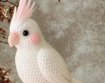 Love bird Cockatiels  realastic crochet Amigurumi Pattern PDF step by step guide,Crochet Bird Tutorial,Cockatiel GIFTS,Parrot Plushie toy