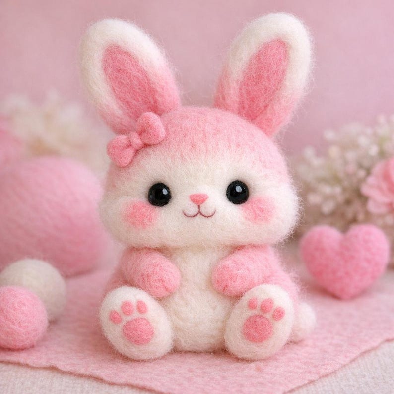 Needle Felted Bunny Pattern | PDF Tutorial, Instant Download, 12-page ...