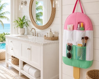 Popsicle Hanging Organizer,Summer Storage,Poolside Sunscreen Organizer,Beach House Decor,Camper Organizer,Nursery Storage,Entryway Organizer