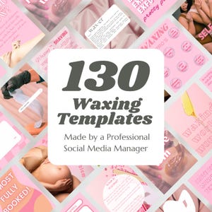 Waxing Post Template 130 Bundle Instagram Canva Free Editable Wax Hair Removal Ig Social Media Posts Salon Beauty Templates Pink Girly Salon